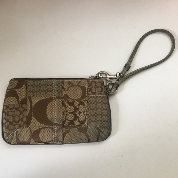 Coach Signature Patchwork Wristlet - Picture 2 of 6